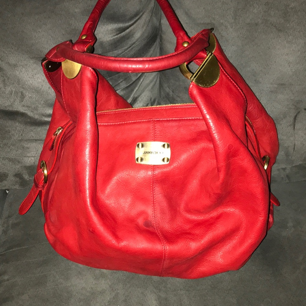 JIMMY CHOO red handbag